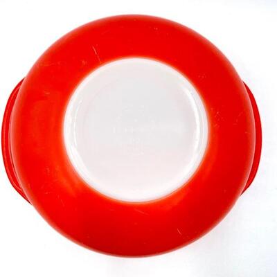 VINTAGE RED PYREX BOWL