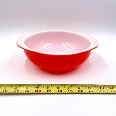 VINTAGE RED PYREX BOWL