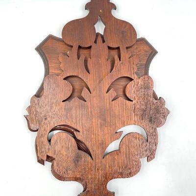WOODEN CARVED FOLDING WALL SHELF