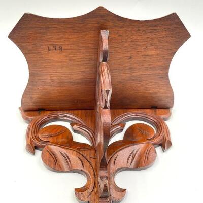 WOODEN CARVED FOLDING WALL SHELF