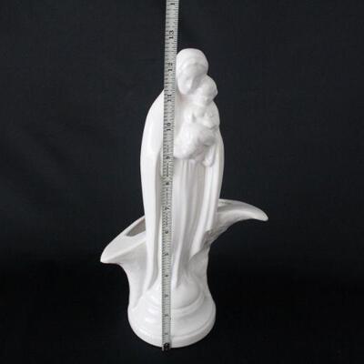 Lot #230: Virgin Mary with Baby Jesus Ceramic Vase 