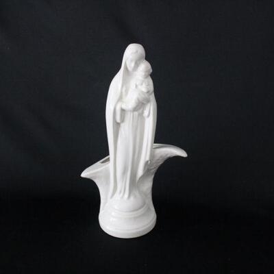 Lot #230: Virgin Mary with Baby Jesus Ceramic Vase 