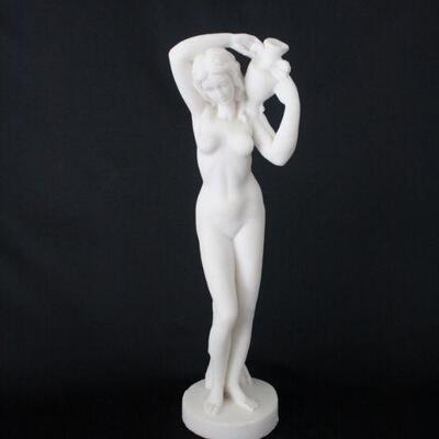 Lot #233: Alabaster Statue Goddess Aphrodite Holding Pitcher