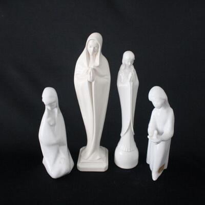Lot #234: Lot of 4 Religious Ceramic Statues 