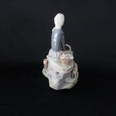 Lot #240: Lladro #4572 Girl with Piglets Porcelain Figurine