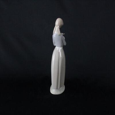 Lot #241: Lladro #A3500 #4549 Three Ducks & Girl Holding Duck Porcelain Figurines