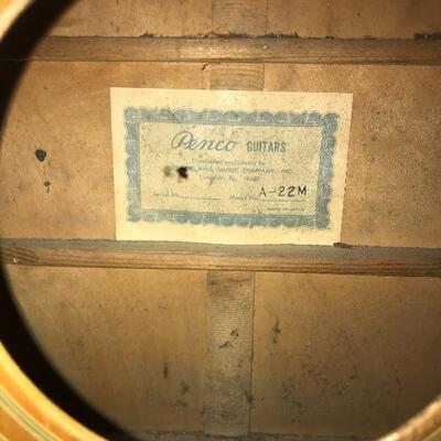 Lot 104B2: Penco. Guitar 