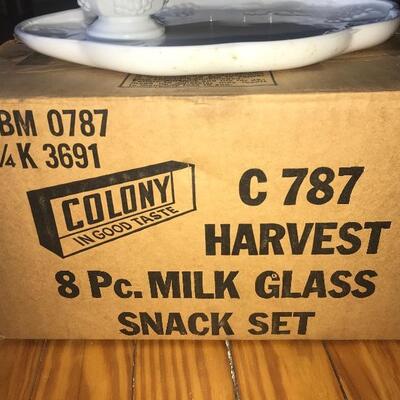 Lot 115B2: Plant Stand, Milk Glass Snack Sets and More