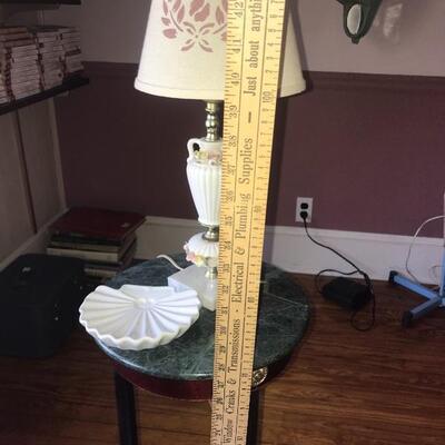 Lot 115B2: Plant Stand, Milk Glass Snack Sets and More