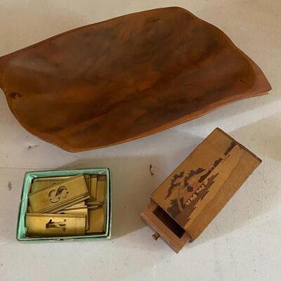 Lot 150: Vintage Collectibles: Matchholders Claw Bell, Cow Bell and More