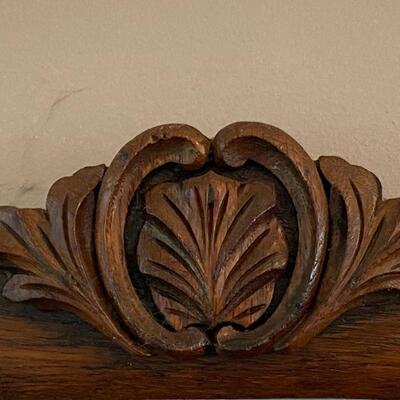 Lot 303: Antique Hallway Mirror and Stained Glass Piece