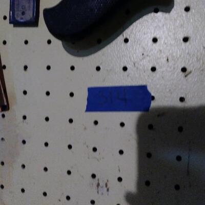 Lot 314: Basement Pegboard Tools