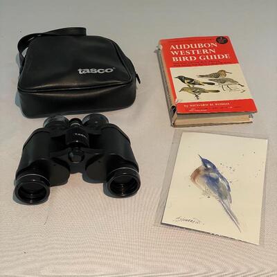 Lot 147 - Tasco Binoculars, Bird Artwork, Bird Clock Birding & More