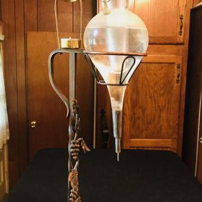 Lot 38K:  Vintage Blown Glass Wine Decanter/Dispenser