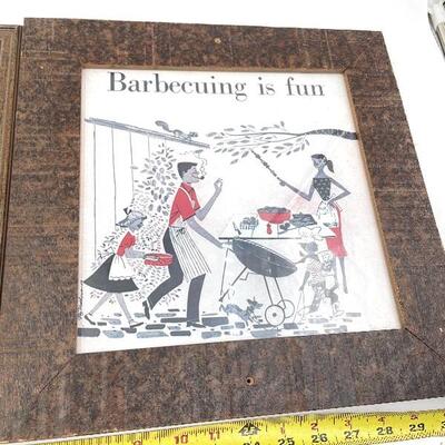 BARBECUE FRAMED DECOR SET OF 2