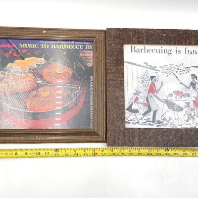 BARBECUE FRAMED DECOR SET OF 2