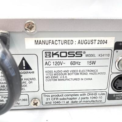 KOSS KS4110 DVD PLAYER W/ REMOTE