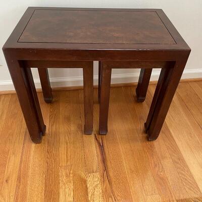 Lot 153 - Henredon Checkered Nesting Tables