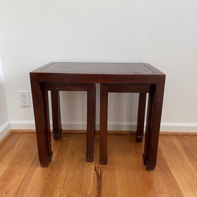 Lot 153 - Henredon Checkered Nesting Tables