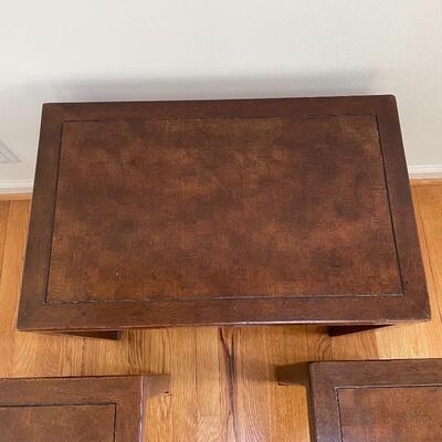 Lot 153 - Henredon Checkered Nesting Tables