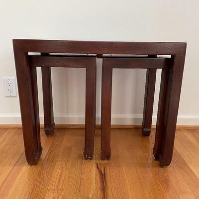 Lot 153 - Henredon Checkered Nesting Tables