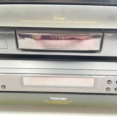 MULTI-DISK CD/DVD PLAYERS SET OF 2