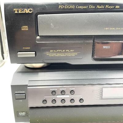 MULTI-DISK CD/DVD PLAYERS SET OF 2