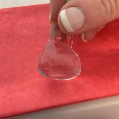 G - 836  Waterford Crystal Ornament & Artisan Signed Kiss Ornament 