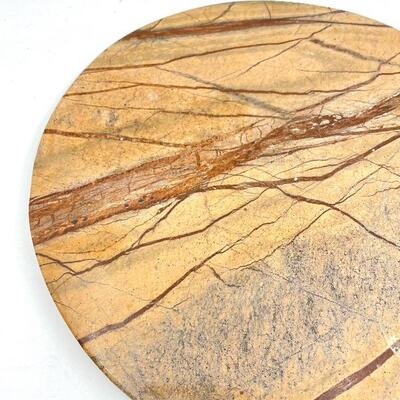 LARGE MARBLED ROUND STONE TRAY
