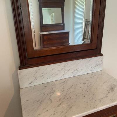 Lot 157 - Antique Marble Top Vanity
