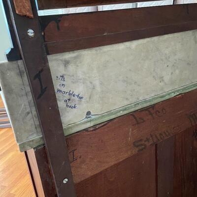 Lot 157 - Antique Marble Top Vanity