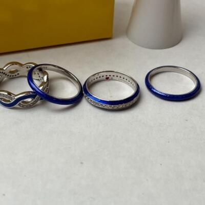 K655 NÃ©w  Hidalgo for Diamonique Stacking Enamel Rings 