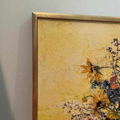 Lot 158 - Gael Baldock Floral Oil Painting 