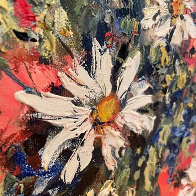 Lot 158 - Gael Baldock Floral Oil Painting 