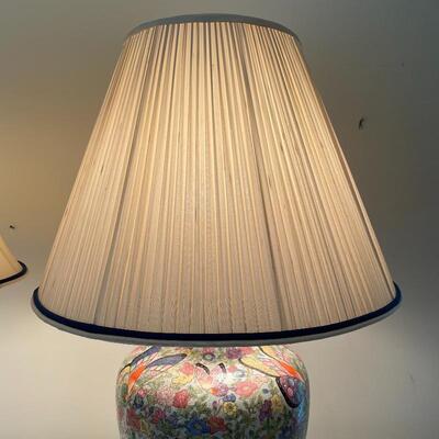 Lot 159 - Matching Hand Painted Lamps