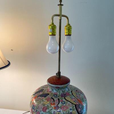 Lot 159 - Matching Hand Painted Lamps