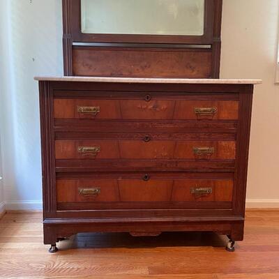 Lot 160 - Victorian Era Marble Top Dresser
