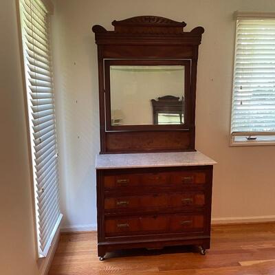 Lot 160 - Victorian Era Marble Top Dresser