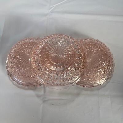 Pink Depression Glass Dessert Dish (6)