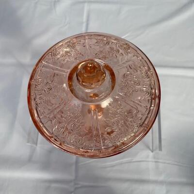 Federal Glass Co Sharon EAPG Covered Candy Dish