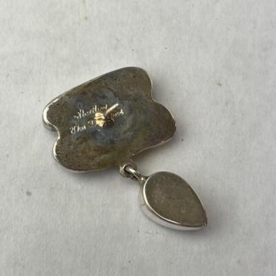 K661 Sterling Pearl, Amethyst Necklace and Earring Set 