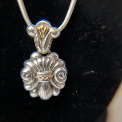 K664 14k Yellow Gold Sterling Necklace/Pendant by Anita Selinger 