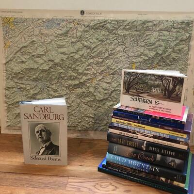 Lot 161 - Signed NC Books & Knoxville Topo Map