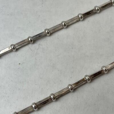 K666 Sterling Silver Necklace and Two Bracelets 