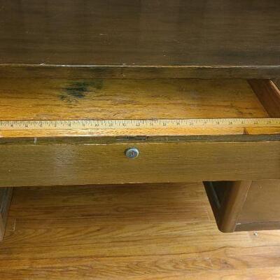 Lot 196: Vintage Wood Office Desk 