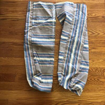 Lot 166 - Large Striped Sofa with Pillows