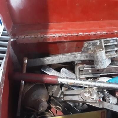 lot 178 - Red Toolbox and tools contents
