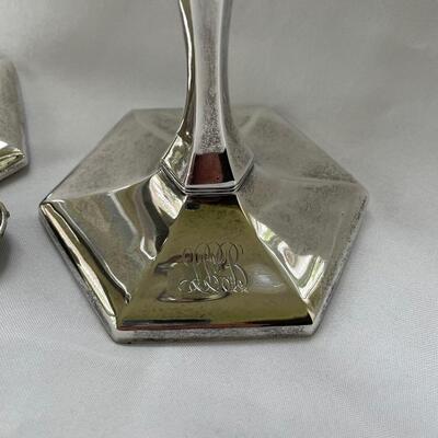 Lot 169 - Sterling Candle Holders w/ Snuffer