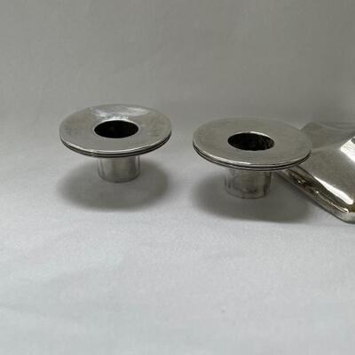 Lot 169 - Sterling Candle Holders w/ Snuffer