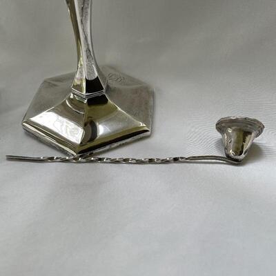 Lot 169 - Sterling Candle Holders w/ Snuffer